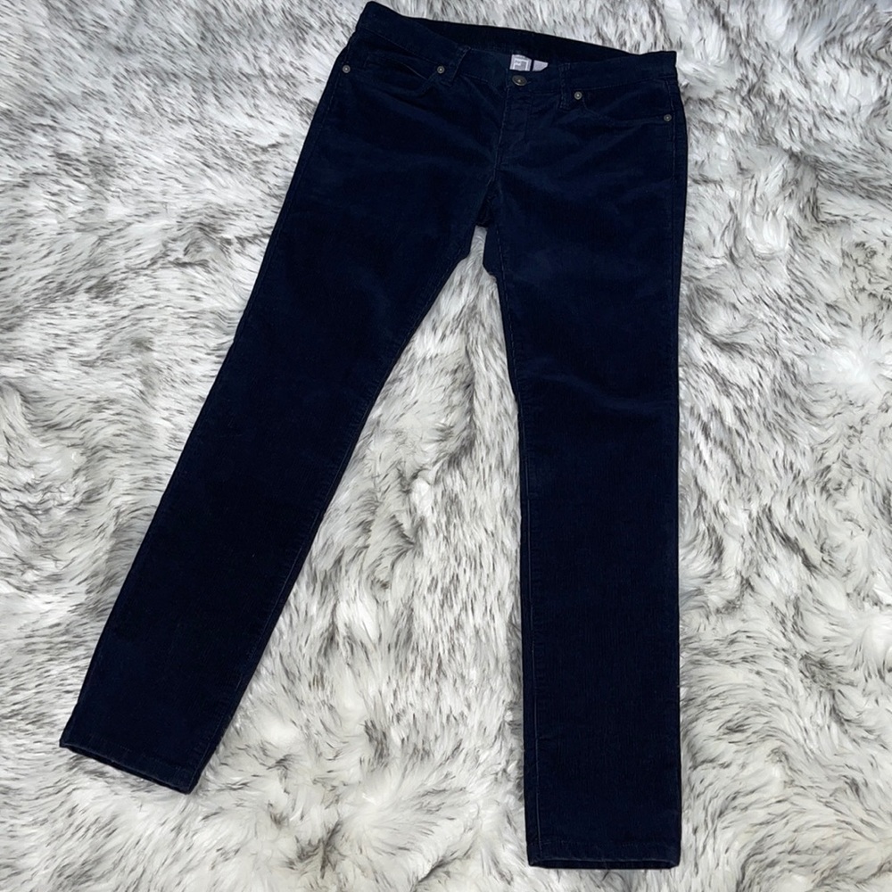 JC Penney Navy Blue Soft Cords 6P 28Wx29L